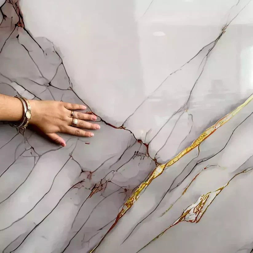 Marble-Effect Vinyl Tiles (2.7 m x 1 m)